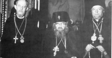 St. John of Shanghai with Bishop John Kovalevskii and Bishop Theophil