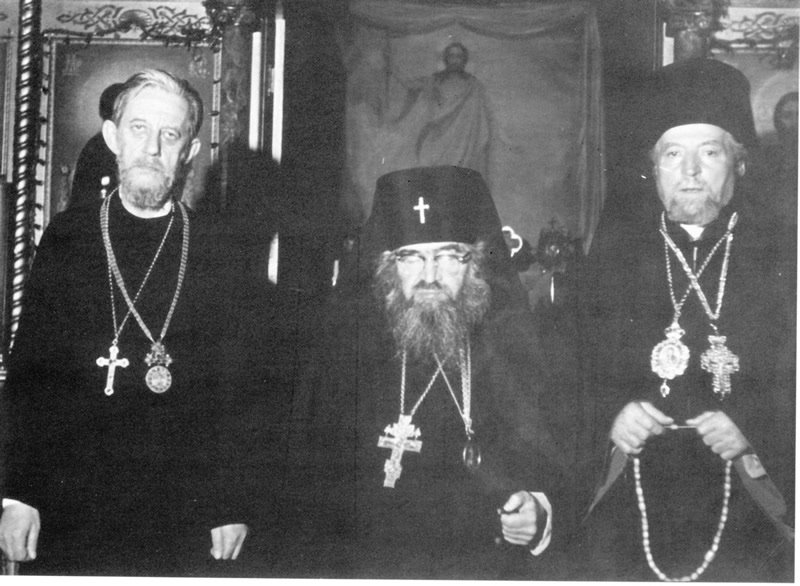 St. John of Shanghai with Bishop John Kovalevskii and Bishop Theophil