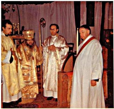 St. John of Shanghai celebrates liturgy following Gallican rite