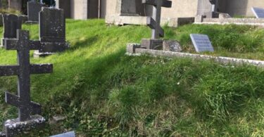 The grave of Fr. Nicolas and his Matushka Ksenia in the cemetery in Collon. Photo by Fr. Nikolay Evseev, who serves there memorial services