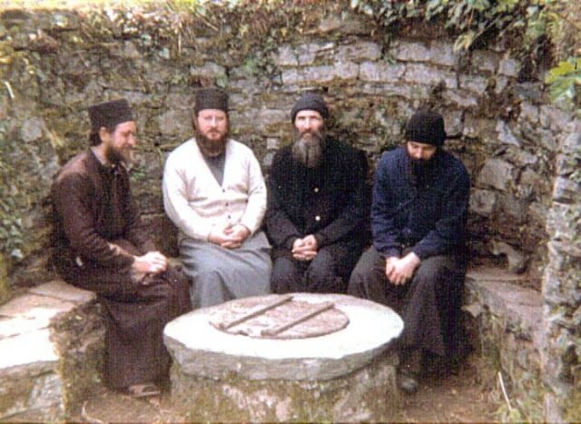 Mt Athos:Monk Niphon, Hieromonk Theodore, Monk George, Monk Joseph. 1980s
