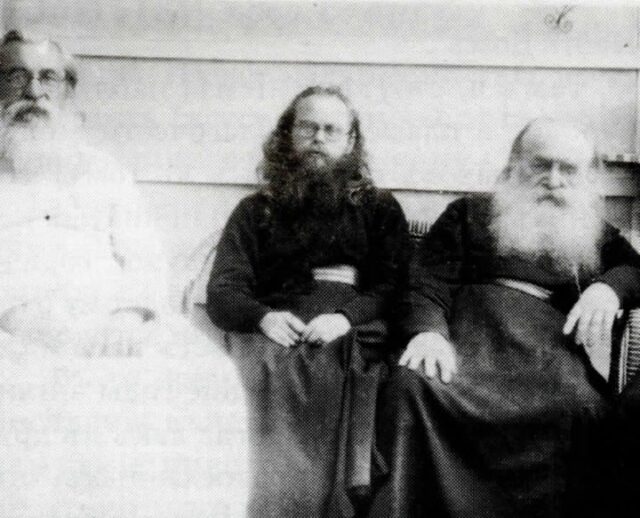 Bp. Feofan, Bp. Nikolai, and Met. Antony in London