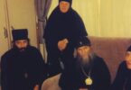 О. Пантелеимон (Метропулос) слева в Леснинском монастыре с митр. Филаретом