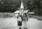 Rasaphor Nun Lea in Diveevo at holy spring with Andrei Psarev. Summer 1996
