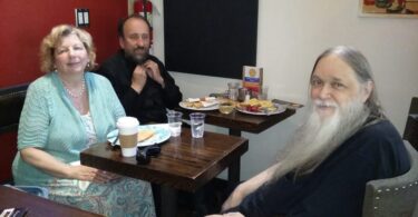 Ksenia with Monk Joseph (Isak, Lambertsen, 28 Jan., 2017)