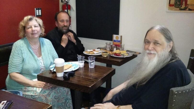 Ksenia with Monk Joseph (Isak, Lambertsen, 28 Jan., 2017)