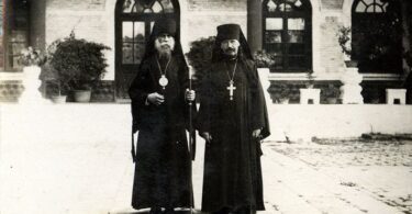 Archb. Simon of Peking and China (d. 1933) and Archim. Theodore next to bishop's residence