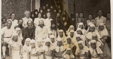 St. John with nuns and orphans from St. Tikhon's orphanage in Shanghai