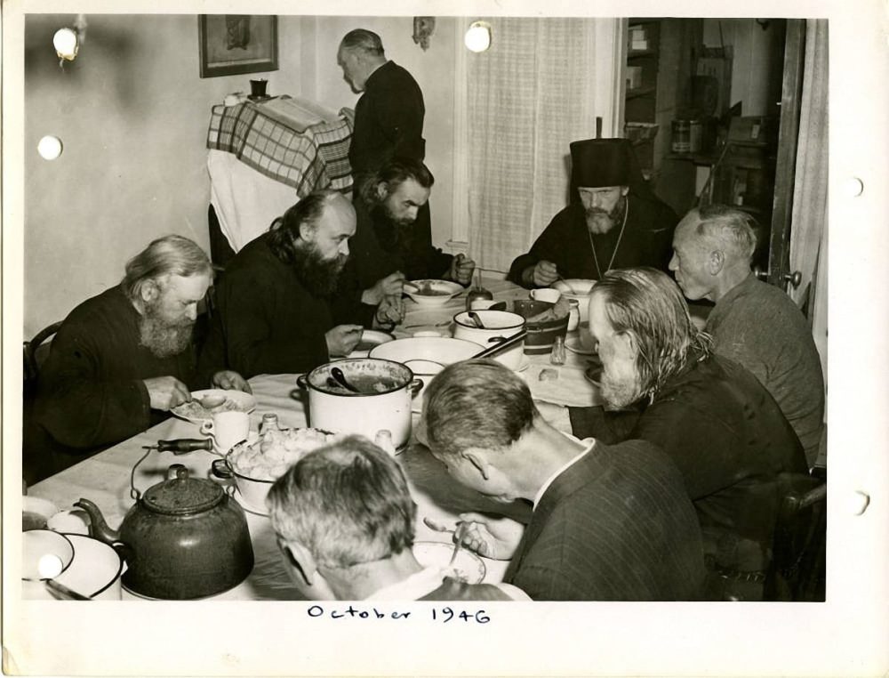 Father Pavel (Kozlov), Archpriest Sergei Panteleev, Father Joseph (Kolos), Father Panteleimon (Nizhnik), Mr. Petrov, Father Yakov (Masheruk). 1946