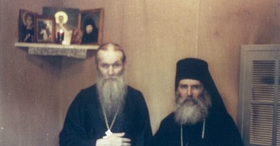 In the Novo-Diveevo convent Metropolitan Philaret and Fr. Kallinikos after his ordination.