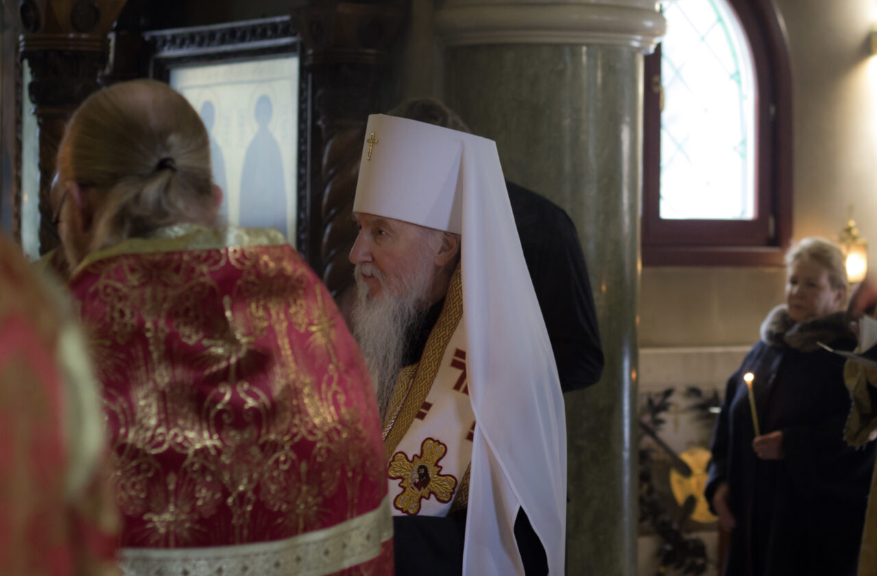 The author during the memorial service at the Wrangel burial place in the Russian church. Photo: Marijana Petrovic